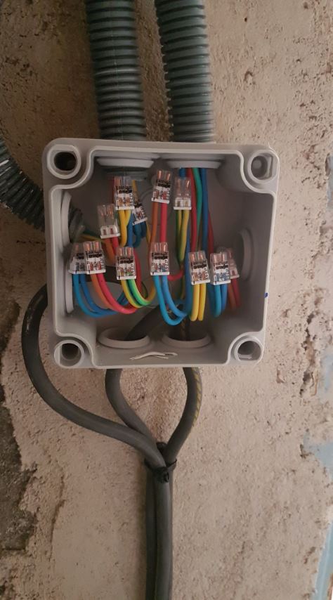 Boîte de dérivation chantier rénovation electrique Perpignan